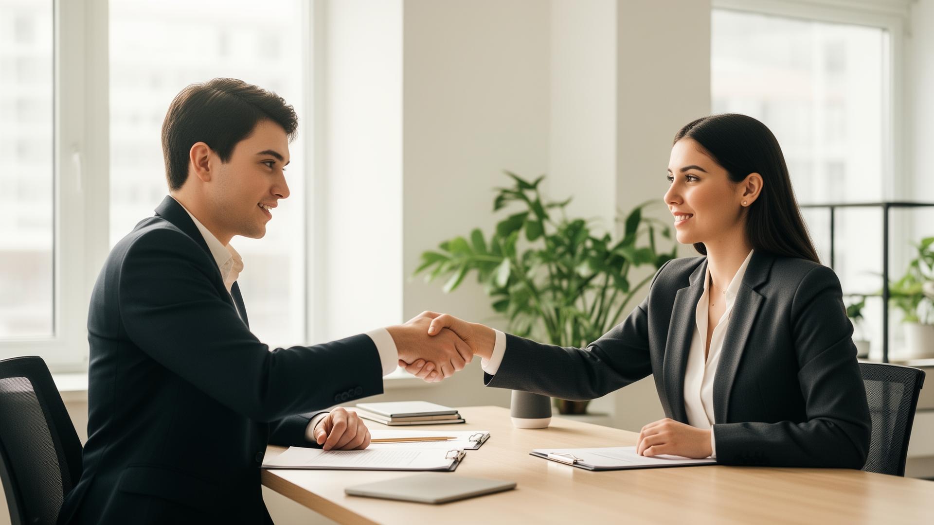 Leerer Bürostuhl im grünen Spotlight – Symbol für den ersten Sales-Hire